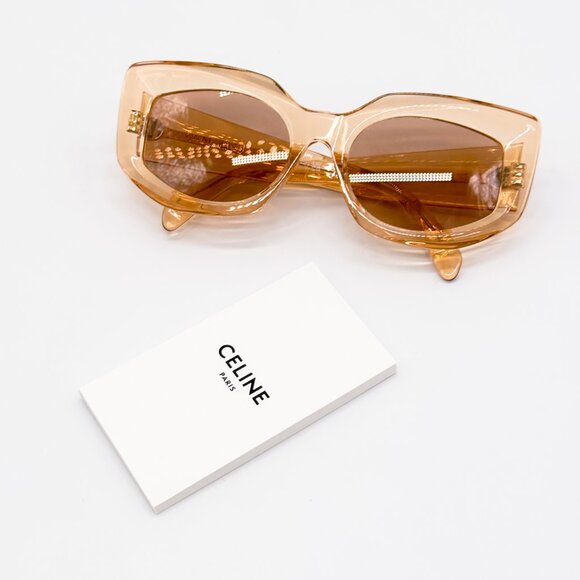 NEW CELINE CL40277F 42J WOMEN ORANGE BROWN SUNGLASSES CELINE - Picture 2 of 13